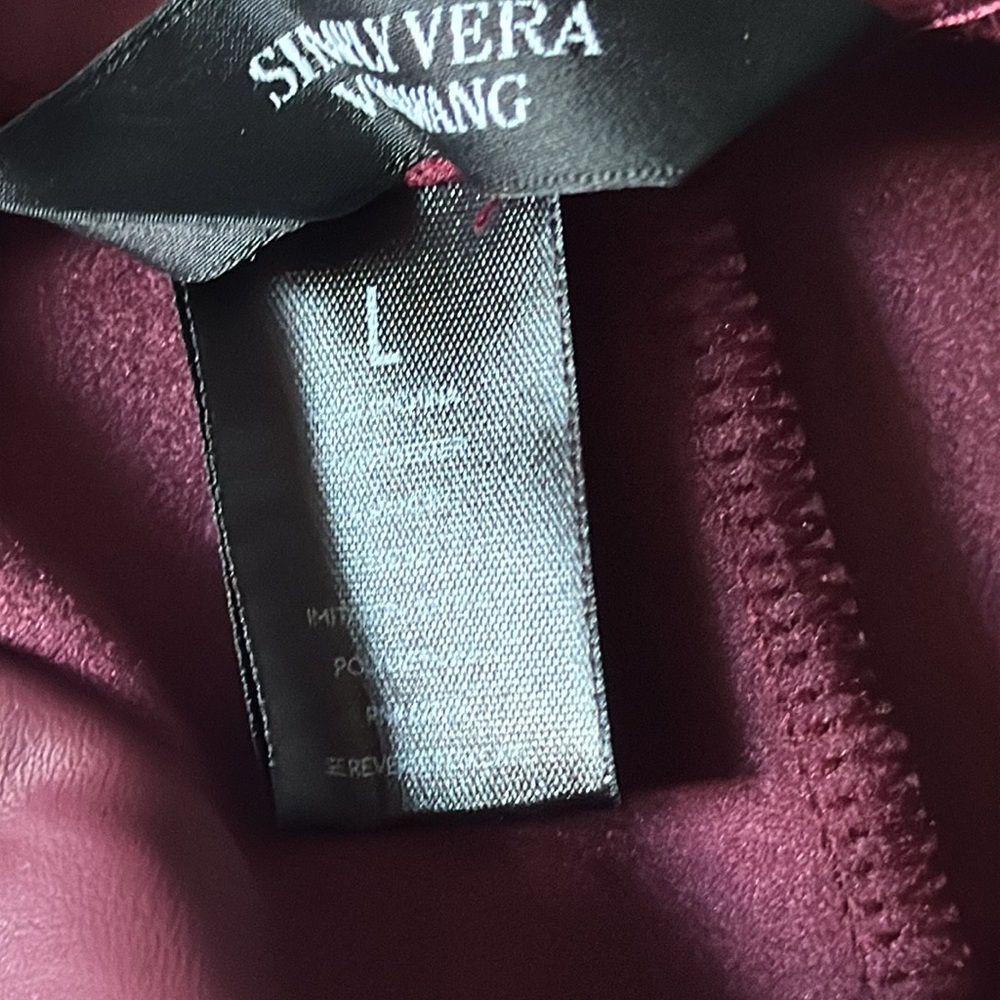 Simply Vera Vera Wang Red High-Waisted faux leather Leggings - Picture 3 of 4